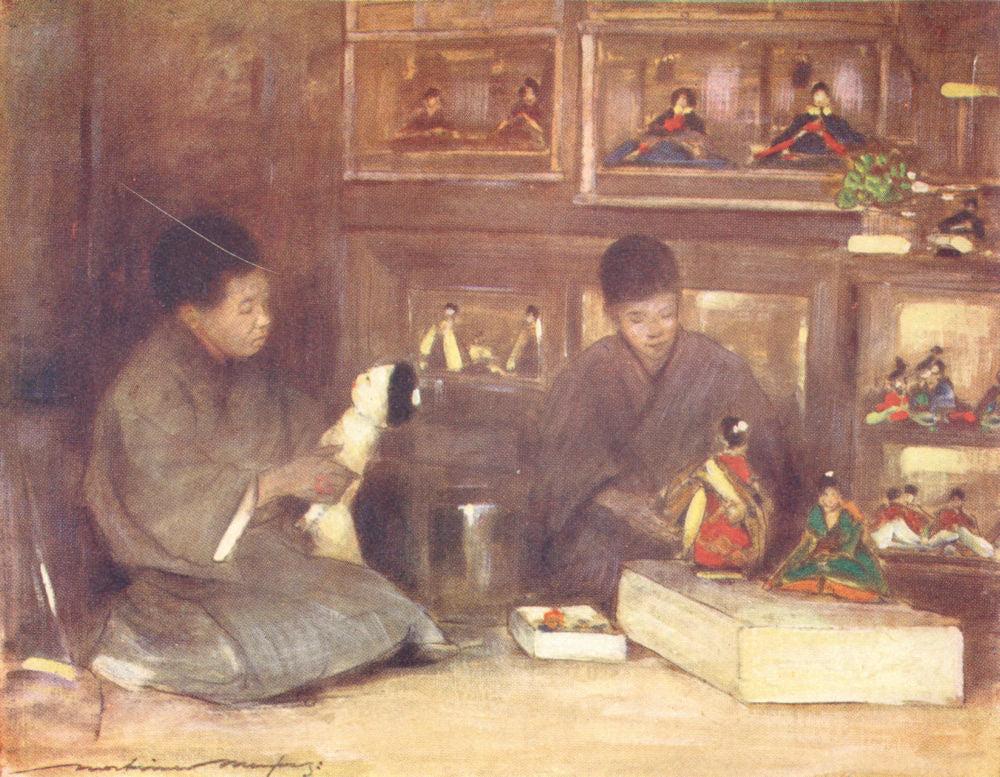 JAPAN. Workers. A Toy-shop 1904 old antique vintage print picture